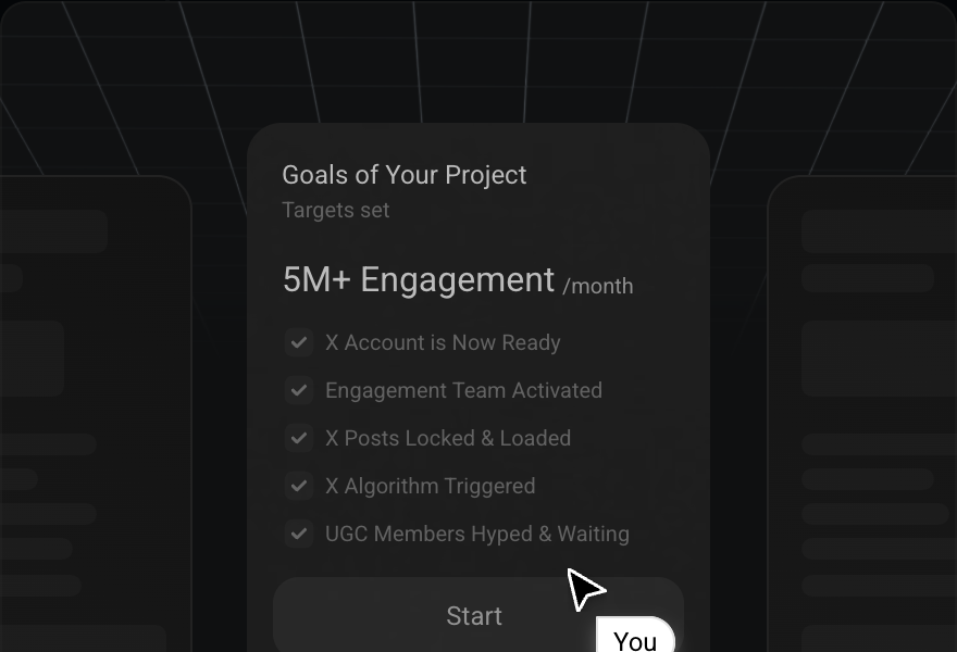 Project goals checklist mockup